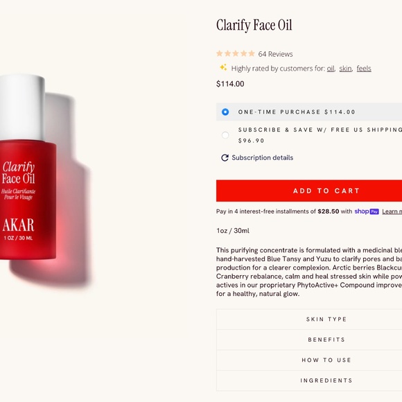 Akar Skin "Clarify" face oil - Picture 4 of 7
